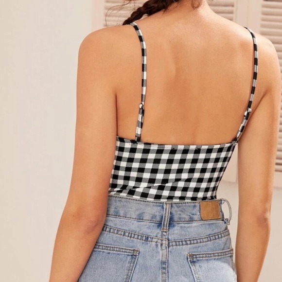 Cut Out Knot Skinny Cami Bodysuit - Picture 2 of 2